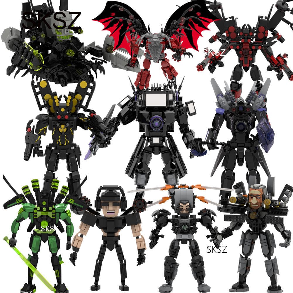 Compatível com os brinquedos de blocos de montar LEGO Skibidi Toilet Titan Speakerman/TV Man Audio Monitor, adequado par