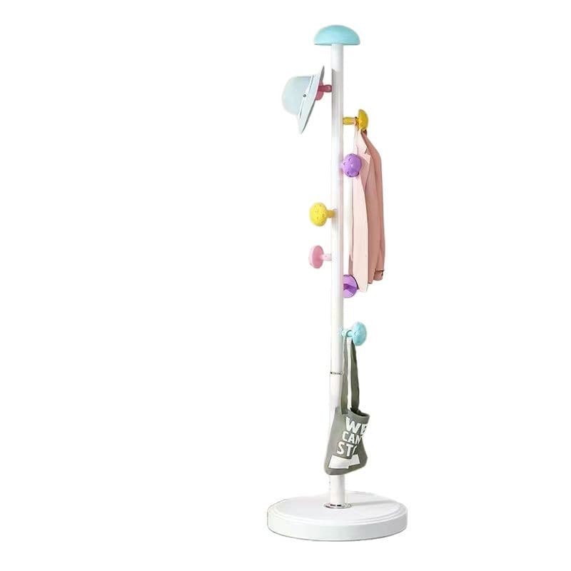 Cor quarto cabide rack doméstico interior cabide chão simples moderno infantil cogumelo pendurado rack de roupas