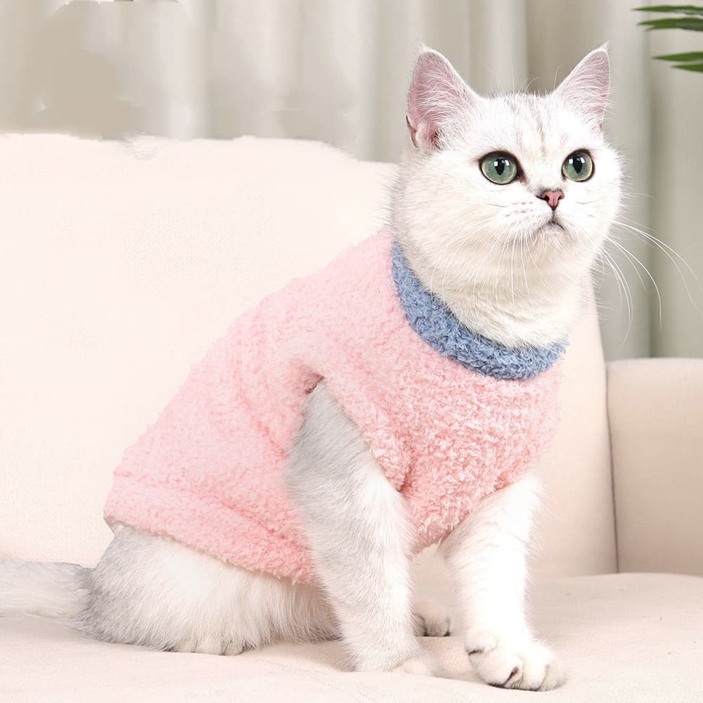 Inverno Roupas Para Gatos De Estimação Aconchegante Nuvem Velo Engrossado Macio Quente De Algodão Animais