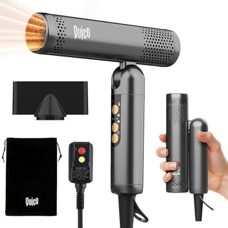 Secador De Cabelo Quico Travel De Dupla Tensão , 120000 Secadores De Secagem Rápida Com Motor Sem Escova RPM Para Mulher
