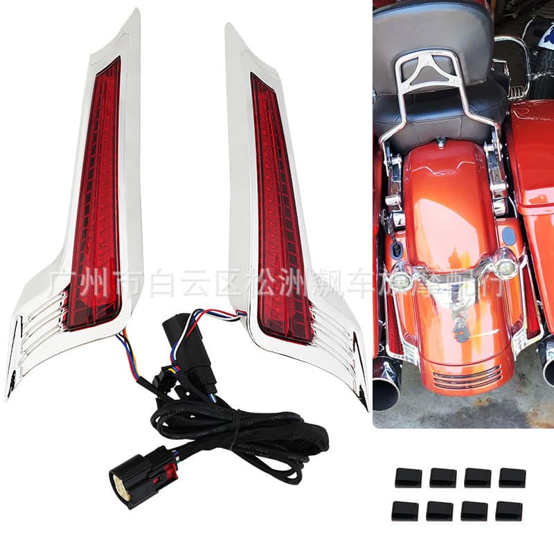 Motocicleta paralama luz lateral caixa lateral luz lacuna luz para Harley deslizando rua carro-chefe estrada rei luz dup