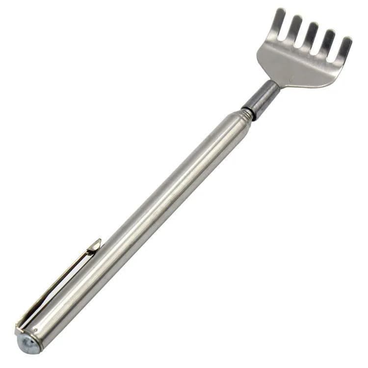Novo estilo de caneta de aço inoxidável tipo retrátil coceira coçar não peça ajuda velho feliz coçar as costas dispositi