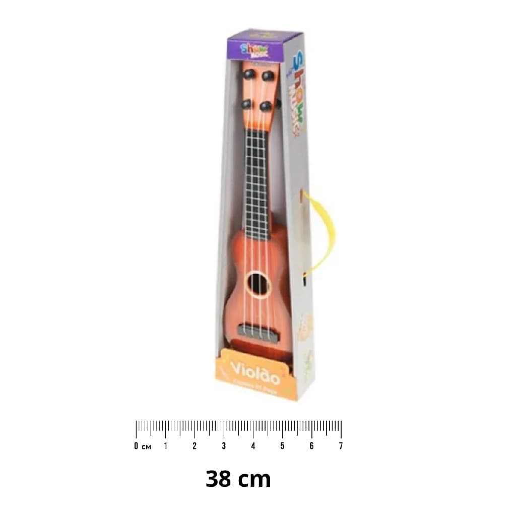 Brinquedo violão 4 cordas instrumento musical infantil