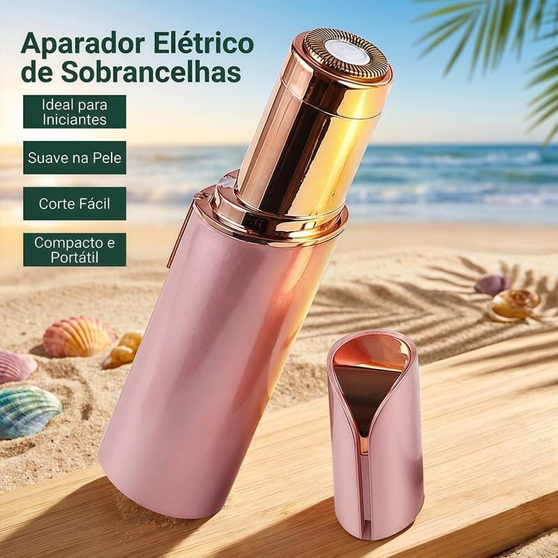 Barbeador Elétrico Feminino com Depilação Indolor e Sem DorDepilador de Rosto Buço Facial Indolor Batom Portátil