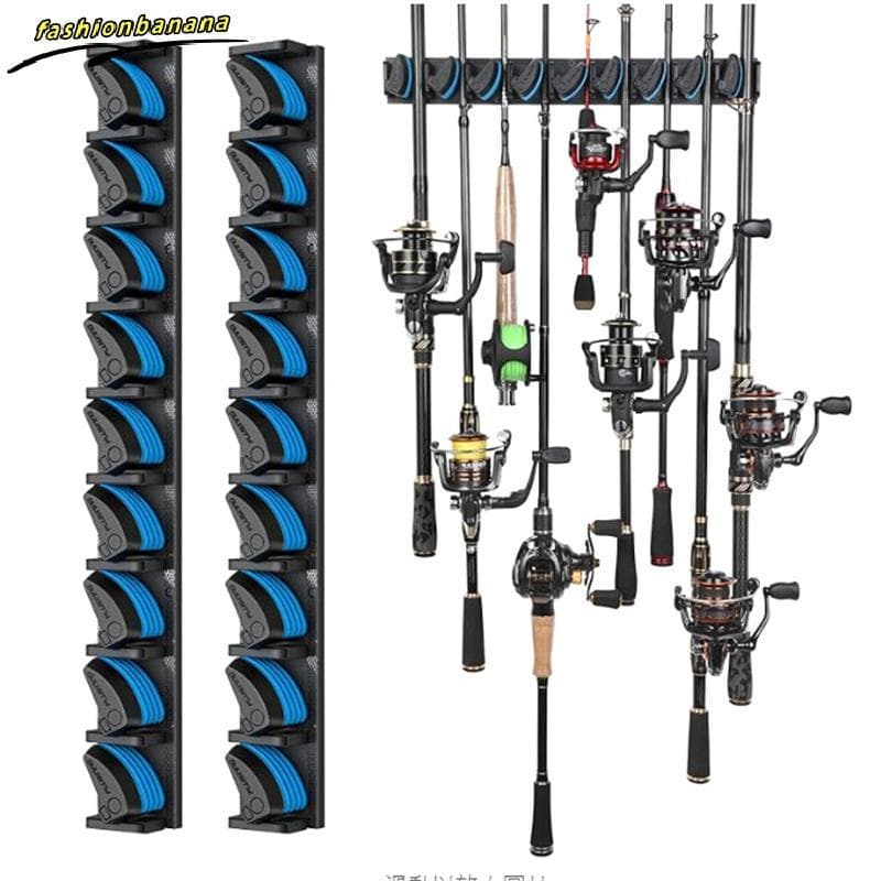 Suporte Vertical Para Vara De Pesca , Montado Na Parede , Organizador Sala De Garagem , Suporta Até 9 Hastes Orbos