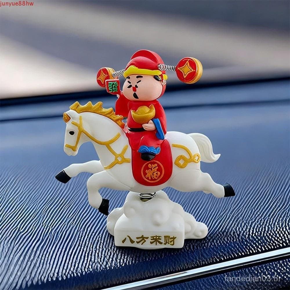 Ornamento De Carro JUNYUE , Ano Do Cavalo , Decoração De Mesa Deus Fofo Da Riqueza , Estatuetas De Estilo Chinês