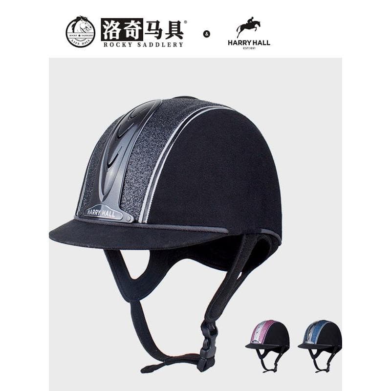 Harryhall Capacete Equestre Britânico Capacete de Segurança Meninos Meninas Crianças Equipamento de Cavaleiro Chapéu Equ