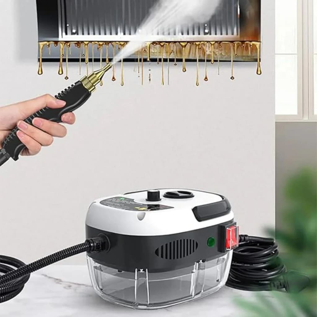 Máquina de Limpeza a Vapor 2500W com 3 Escovas 220v– Remove Gordura Pesada em Cozinha e Banheiro