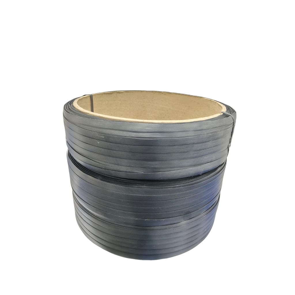 Kit 3 Fitas PET Preta Arquear 16x0,8mm Rolo 4kg Paletização Carga Industrial Selo Resistente