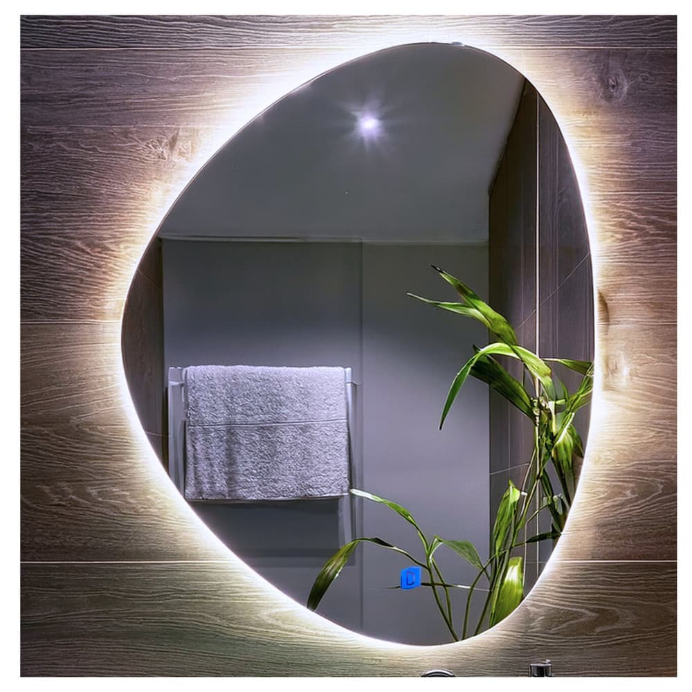 Espelho Orgânico com Led e sensor touch medindo 72,0x58,0 cm