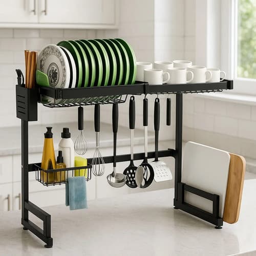 Escorredor De Louça Modular Inox Suspenso Grande Para Pratos