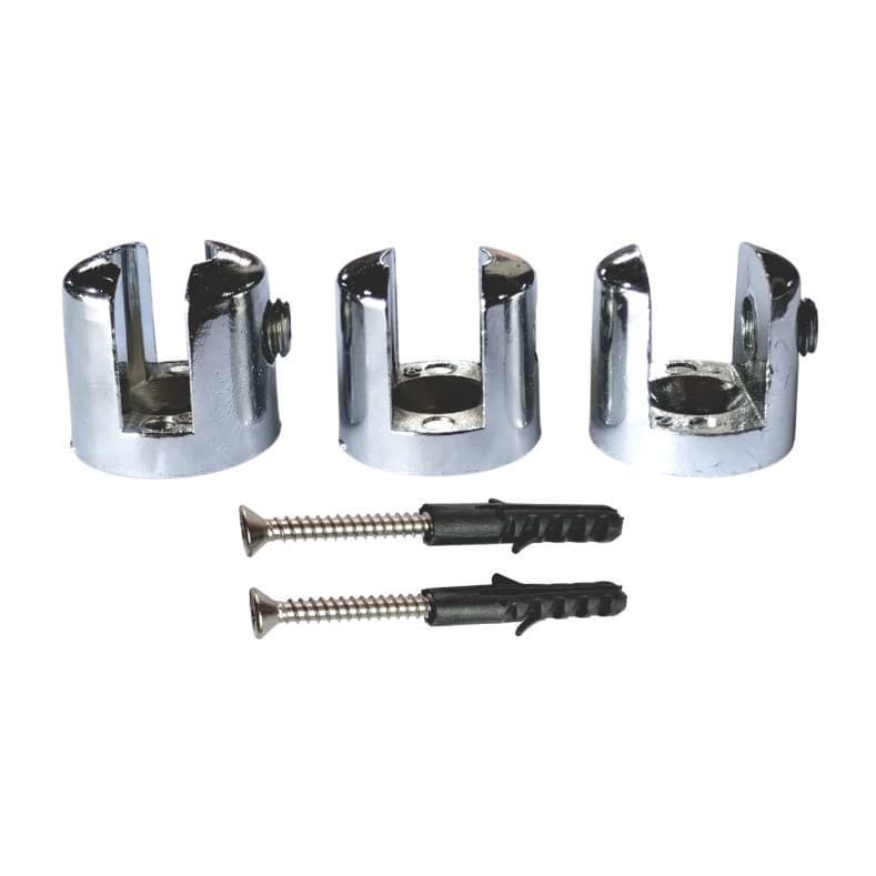 Kit Suporte Fenda 6mm, 8mm e 10mm para Prateleira de Vidro/Madeira + Parafuso e Bucha