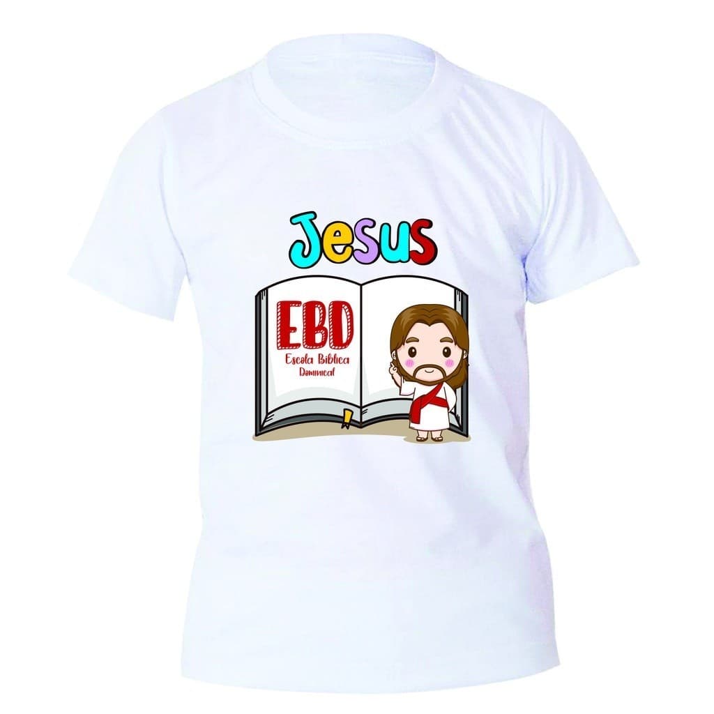 Camiseta Camisa Gospel Infantil Escola Bíblica Dominical 100% algodão Premium KIDS