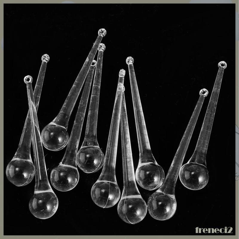 [Freneci2] 10 Peças De Pingente De Gota De Chuva De Cristal Lustre Penduradas Decorações De Gelo