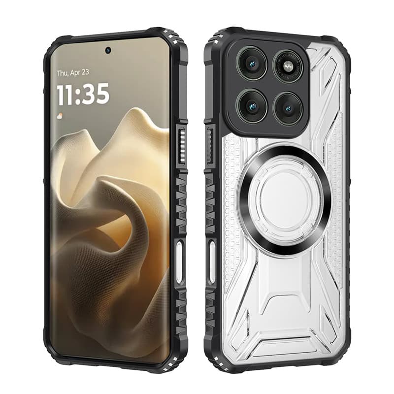 Magnética Capinha Para Motorola Moto Edge 60 Fusion 50 Pro 5G Capa de Celular Transparente Case