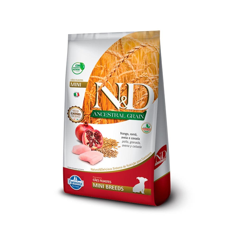 Ração para cães filhotes porte mini N&D Ancestral Grain 800g