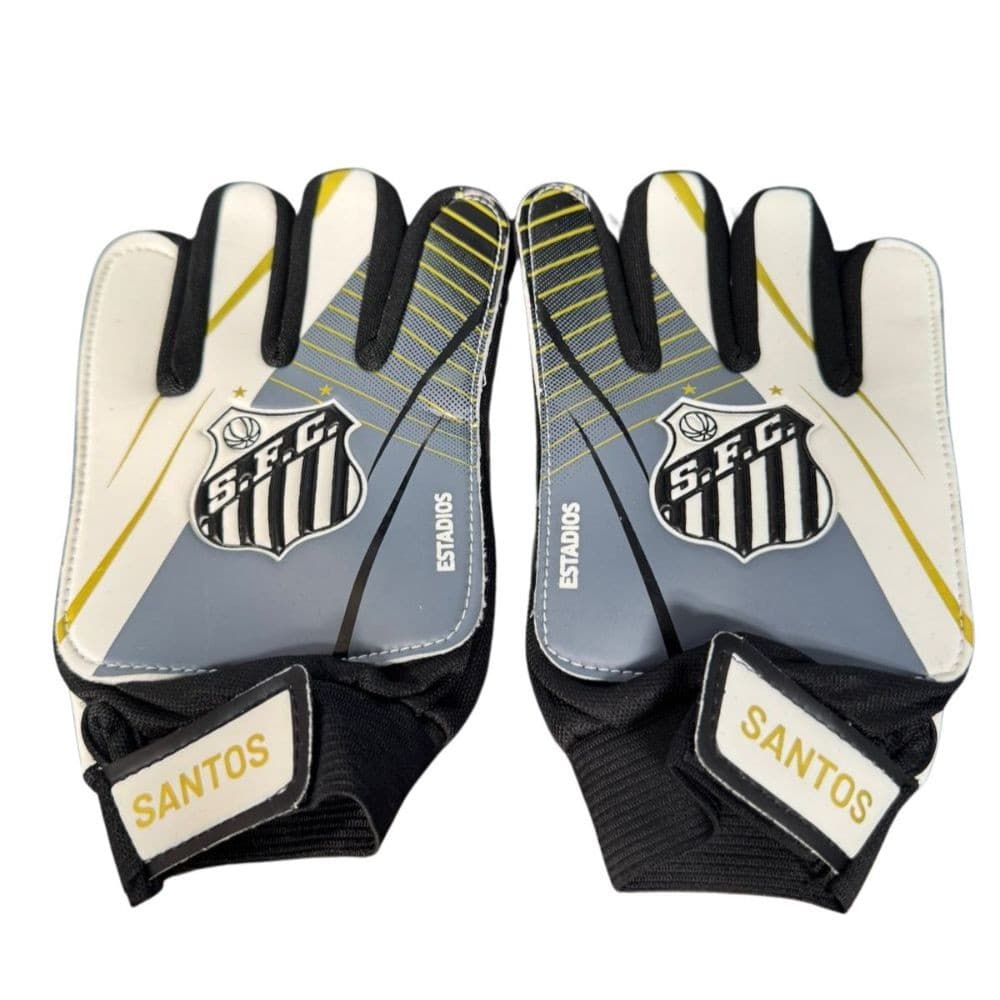 Luva de Goleiro Infantil DRB do Santos Licenciada Futebol Jogo e Treino Unissex