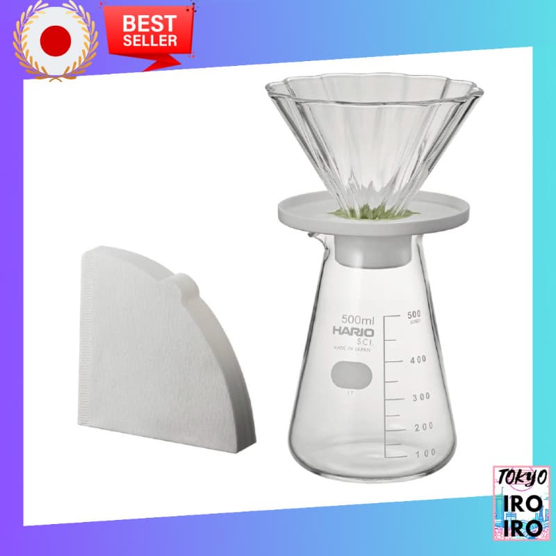 HARIO Chá Chá Dripper Bouquet Conjunto de Servidor 1~4 Xícaras Branco CDB-3012-W Produtos japoneses