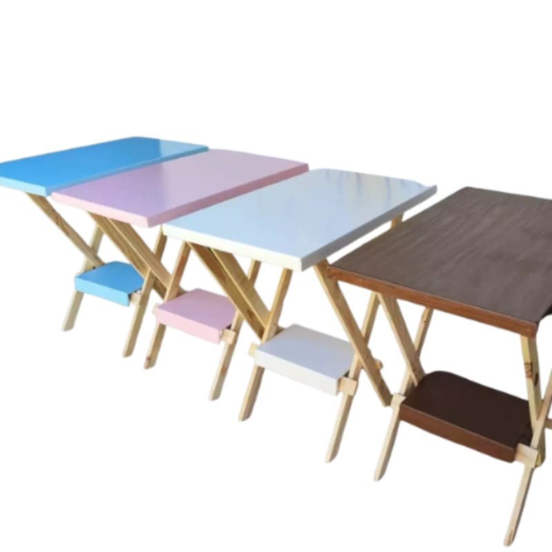 Mesa Para Festa Cavalete Pintada em mdf e Pinus Decoração pegue e Monte
