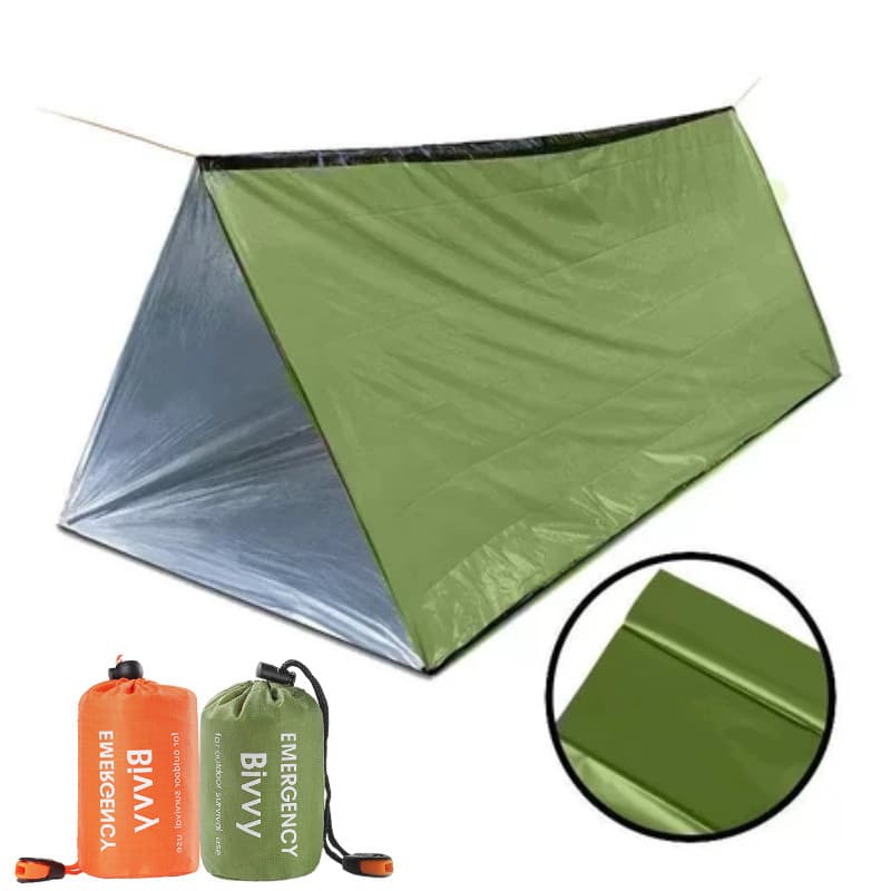 Barraca portátil exterior do triângulo windproof e impermeável do filme de alumínio da barraca da ajuda humanitária