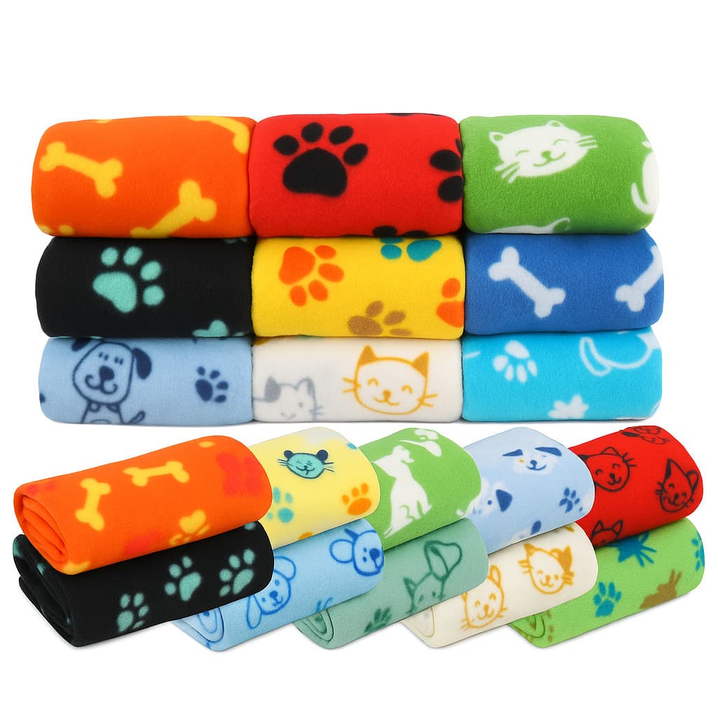 Kit 3 Mantas Soft Pet 75cm Cobertor p/ Cães e Gatos