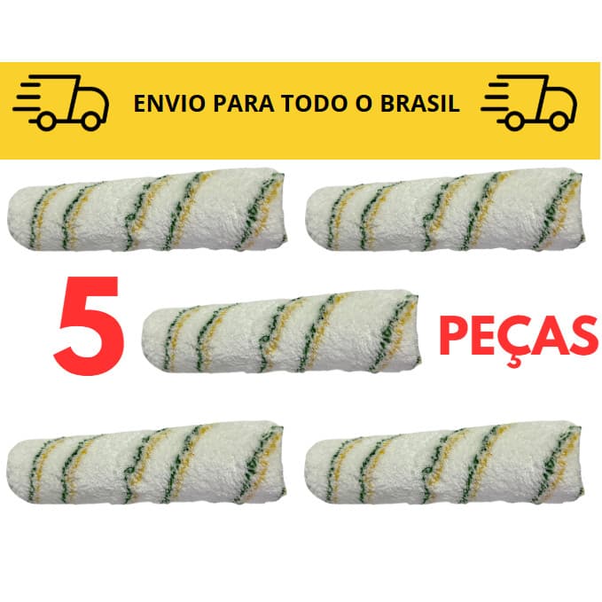 Kit Completo 4 Rolos de Pintura + Suporte Antigota Latéx / Textura Rustica / Cabelo de Anjo