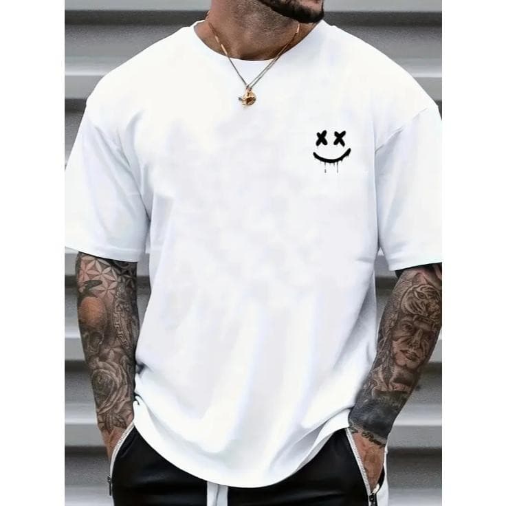 Camiseta Oversized Camisão Confortável Camisa com estampa Smile X