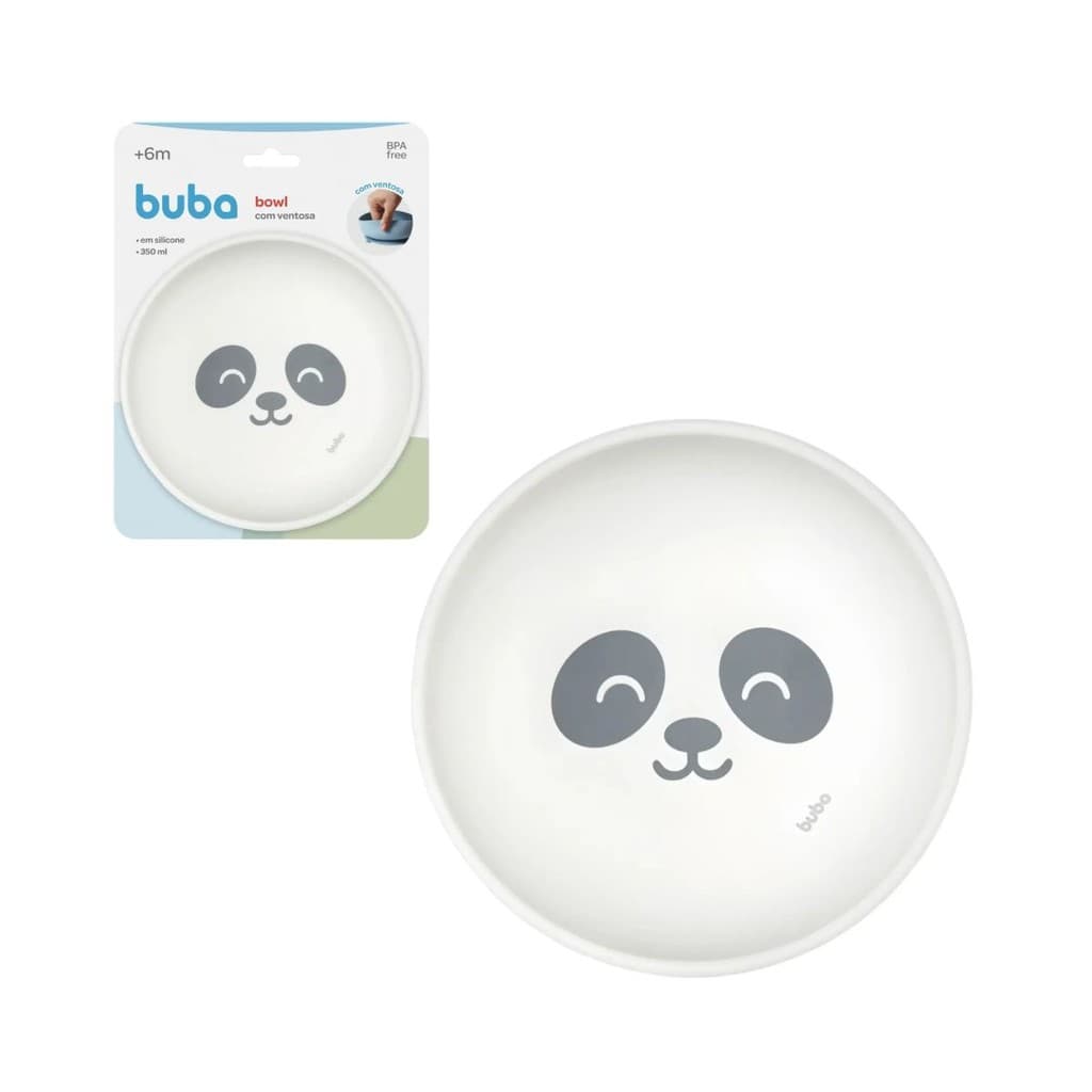 Bowl Infantil Silicone Buba Gumy Off White com Ventosas