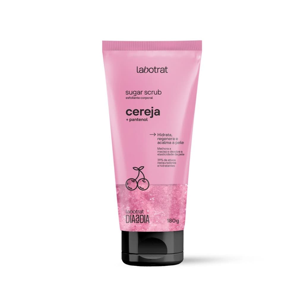 Esfoliante Corporal Labotrat Sugar Scrub Cereja 180g – Esfoliação Suave + Pele Sedosa