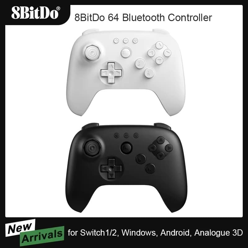 Controlador Bluetooth 8BitDo N64 Para Analógico 3D Switch 2 Gaming Joystick Gamepad Windows E Android