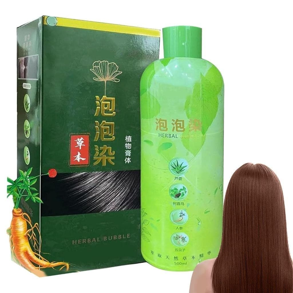 shampoo De Tintura De Cabelo Longo Três Em Um De Cor À Base De Ervas , Produto Masculino Escuro De Longa Duração