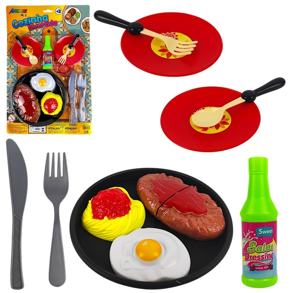 Brinquedo Conjunto completo Cozinha comidinhas Macarrão