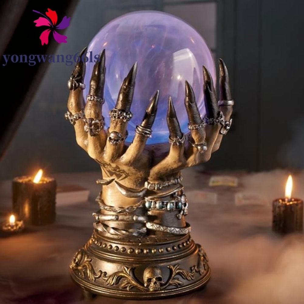 Bola De Cristal De Bruxa YONGWANG , Mágica De Mão Com Toque De Resina , Festa Brilhante Engraçada