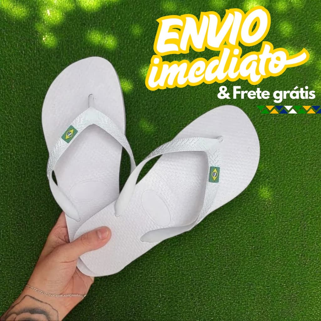 Chinelo de Dedo Masculino Básico Infantil com Bandeirinha Brasil – Leve e Versátil Barato