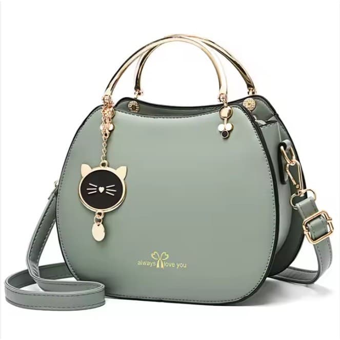 BOLSA FEMININA MY EK DELICADA - LINHA CUTE CAT - KBW GREEN