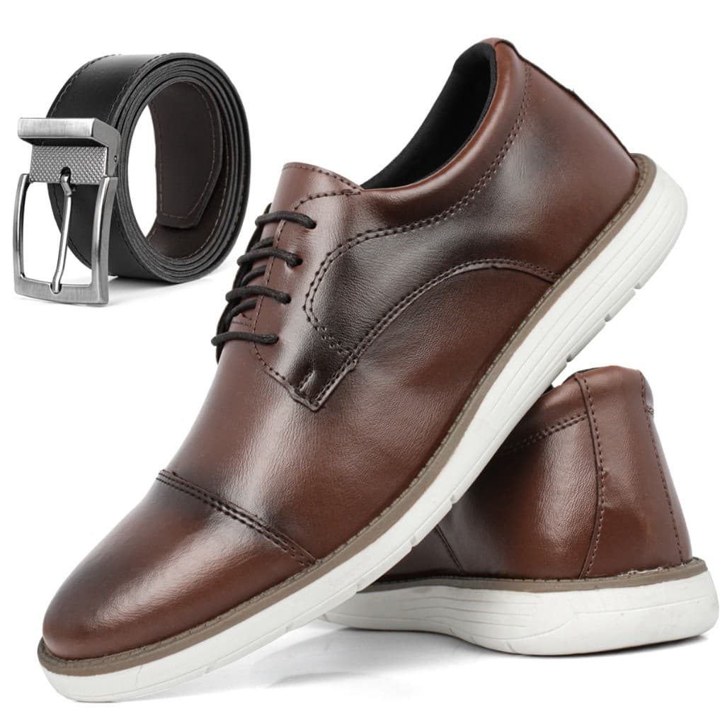 Sapato Masculino Oxford Casual Social com Cinto | Visual Impecável