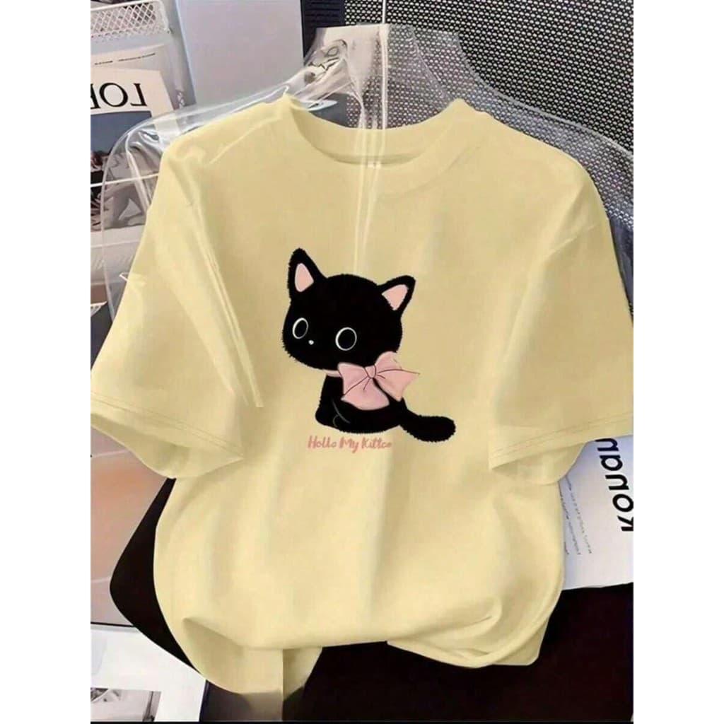 Camiseta Feminina Gata Perfeita Blusa Malha Algodao Blusinha Gola Redonda Modelo Em Alta Estampada 100% Algodao