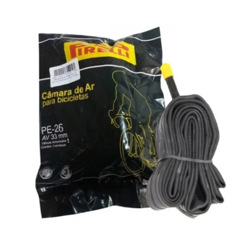 Câmara Ar Balão 26 X 1.90 Bike Bico Grosso Pirelli Unid