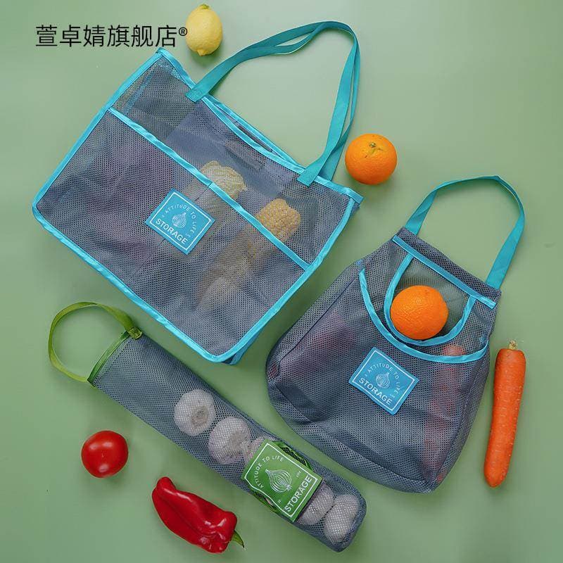 Saco de malha de armazenamento de vegetais de cozinha doméstico multiuso criativo saco de parede de frutas pendurado ceb