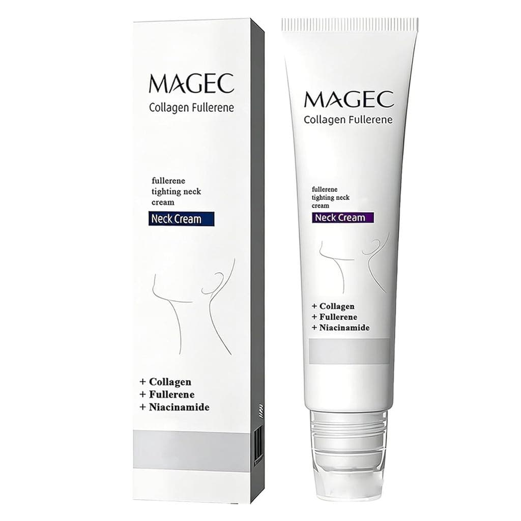 Magec Cream, Creme Mágico para Pescoço com Colágeno e Fullerene, Creme Firmador e Tensor para Pele Flácida, Creme para P