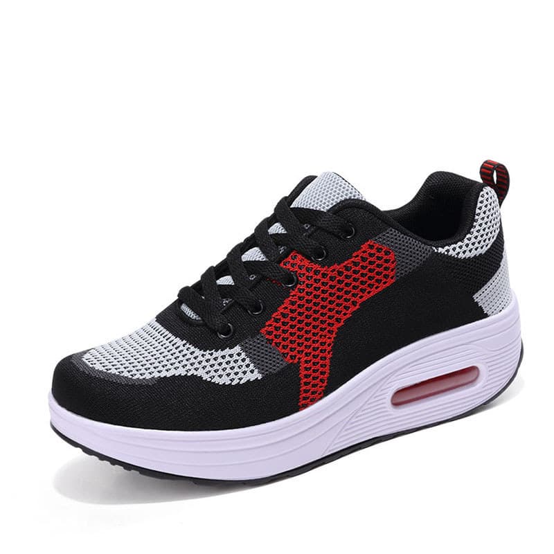 Ruiden 2026 verão novo estilo de sola grossa sapatos femininos sapatos esportivos almofada de ar aumentada voando malha