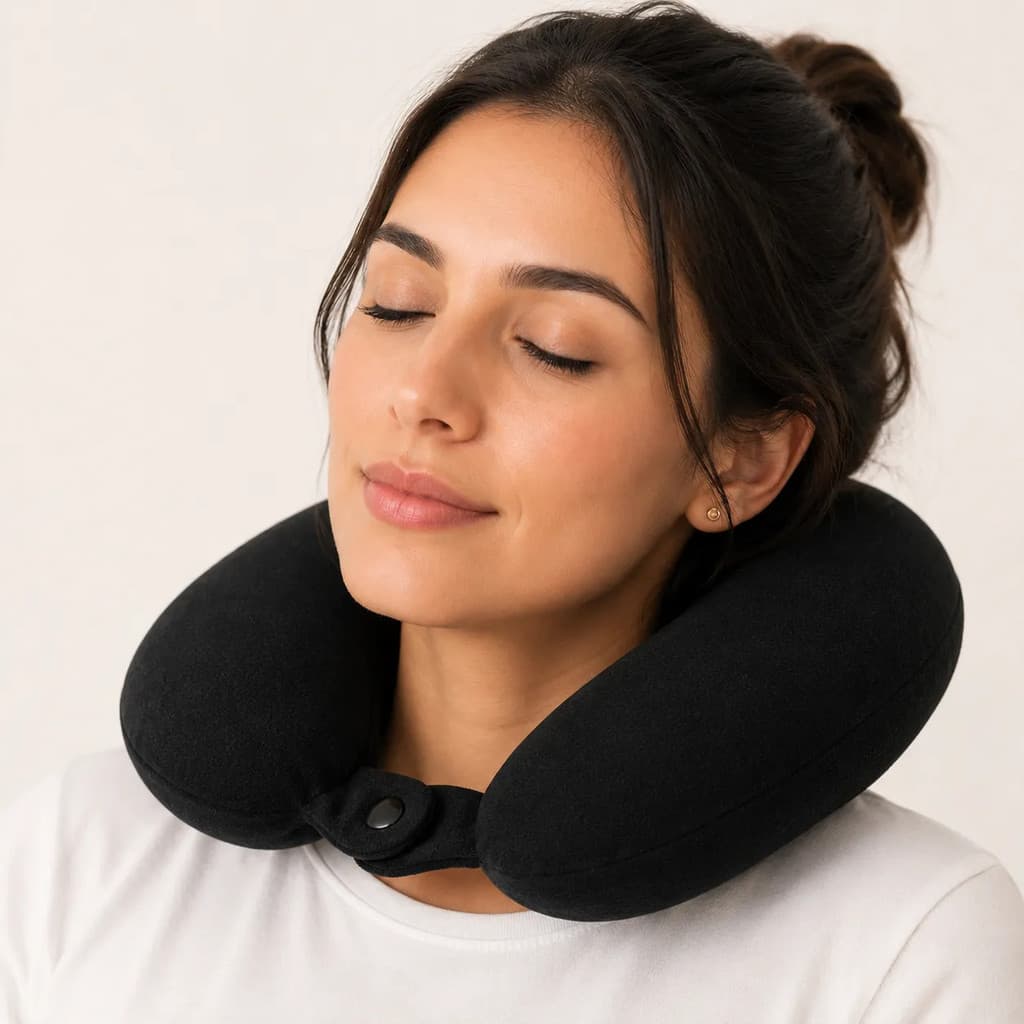 Almofada De Pescoço Ergonômica Para Viagem Avião Carro Macio