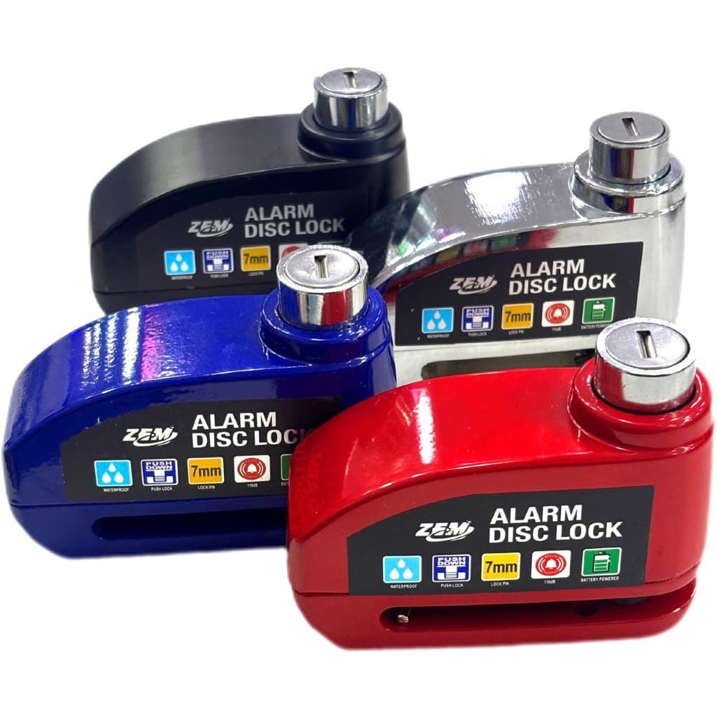 Trava De Freio Disco Com Alarme Sonoro Para Moto Bike Com duas Chaves ZE-0708