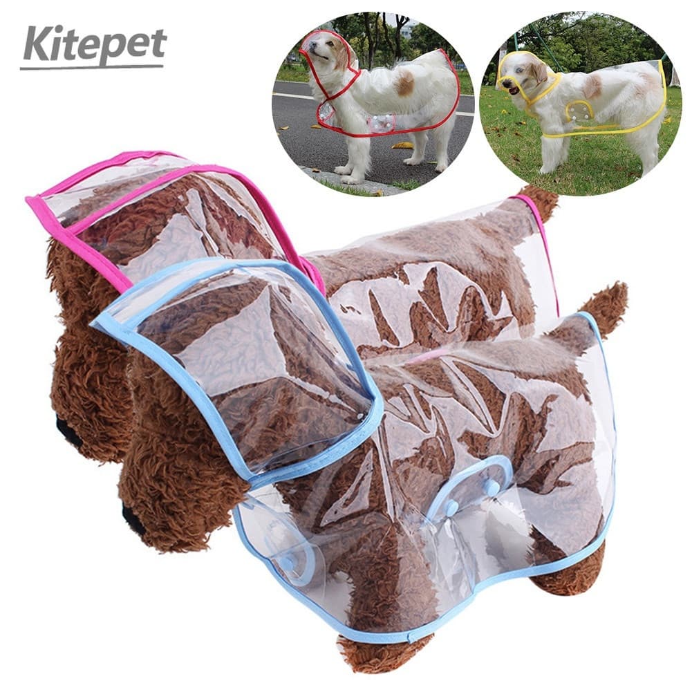 Capa De Chuva Transparente Para Cachorro
