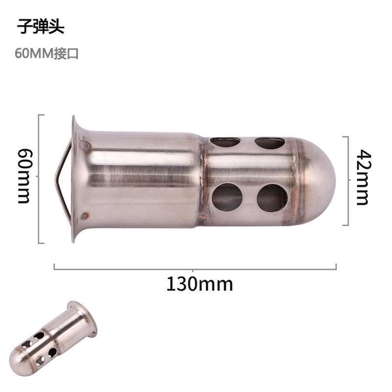 Barril de tubo de escape modificado para motocicleta, Interface Hexagonal, plugue silenciador, núcleo de pressão traseir
