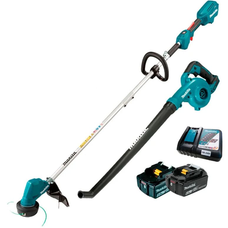 Kit Aparador de Grama a Bateria 18V DUR192LZ Makita  Soprador e Aspirador de Folhas DUB186Z Completo
