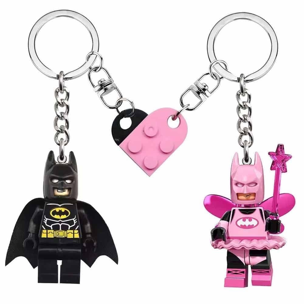 Cute Batman keychain couple backpack pendant