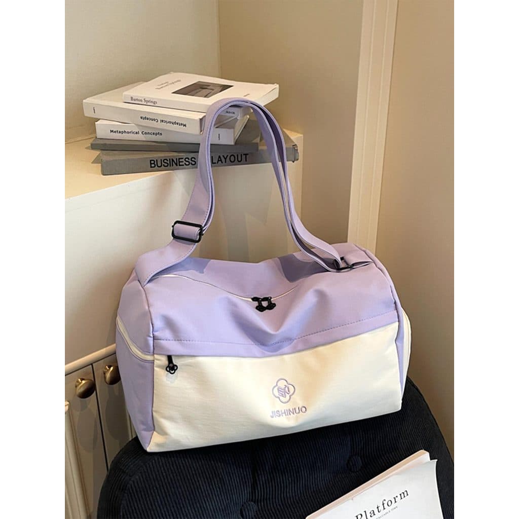 Bolsa de ginástica feminina de grande capacidade, separação seca e molhada, portátil, leve, curta distância, bolsa de vi