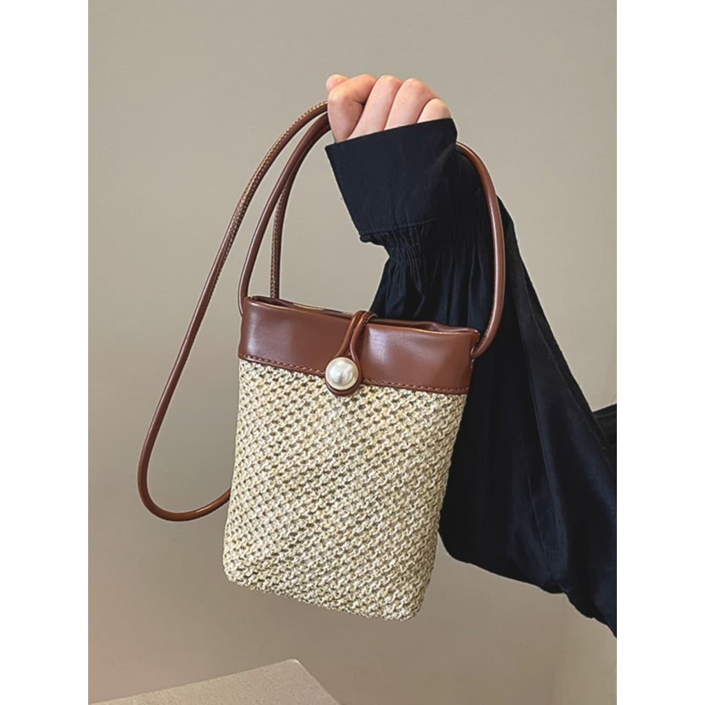 Nicho Design tecido saco senhoras 2026 novo estilo verão High-End textura nicho de um ombro mensageiro moeda P