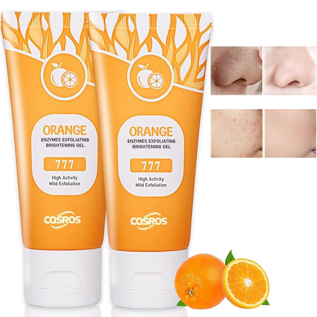 Gel Esfoliante de Laranja para Rosto e Corpo, Gel Peeling de Laranja, Limpeza Profunda dos Poros, Remove Cravos e Hidrat